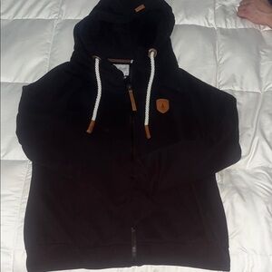 WANAKOME  Hooded Jacket with Rope Drawstrings.🖤